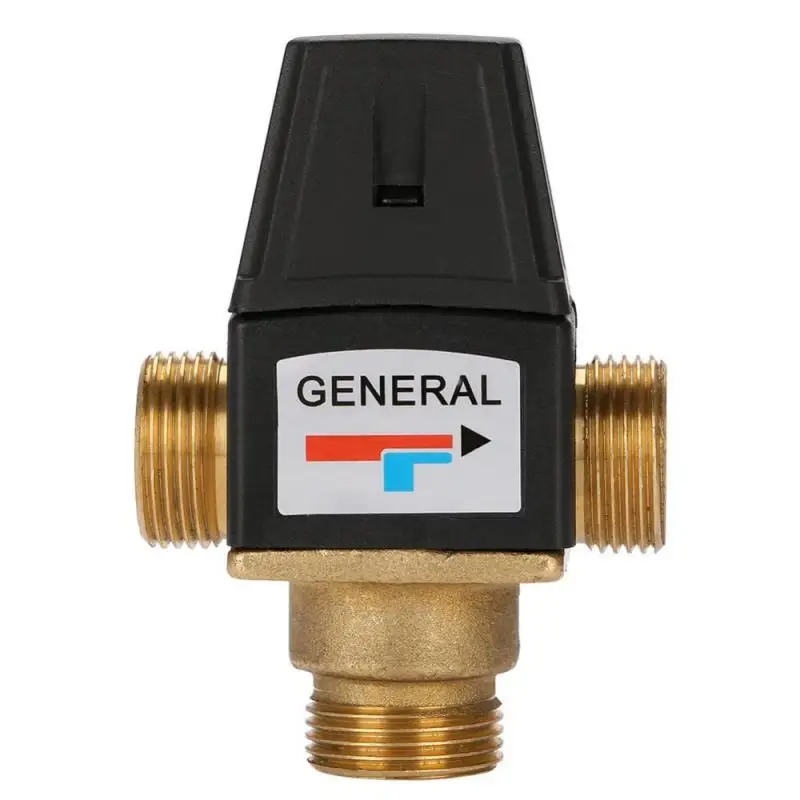 3 Way DN20 Mixing Valve Male Thread Brass Thermostatic for Solar Water Heater Tools Accessory