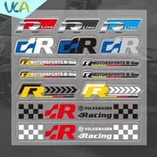 12x12cm R R-Line Racing Sport Multicolor Sticker Set Refitting Car Styling Decals DIY Window Exterior Interior Decor for VW