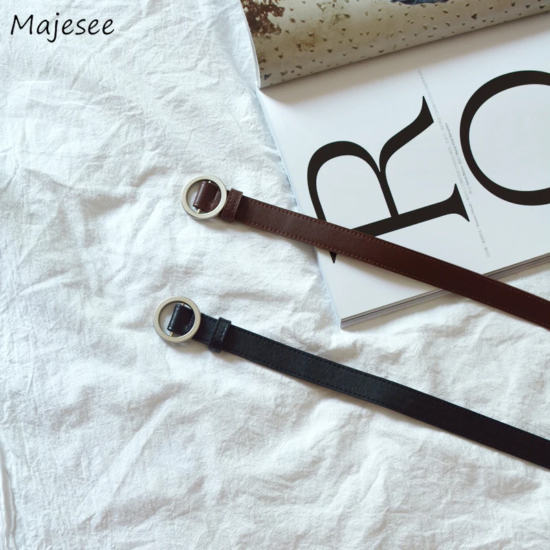 Belts Women Solid Straps Ladies Elegant Student Waist Belt Simple All-match Female Chic Faux Leather Casual Fashion High-quality |