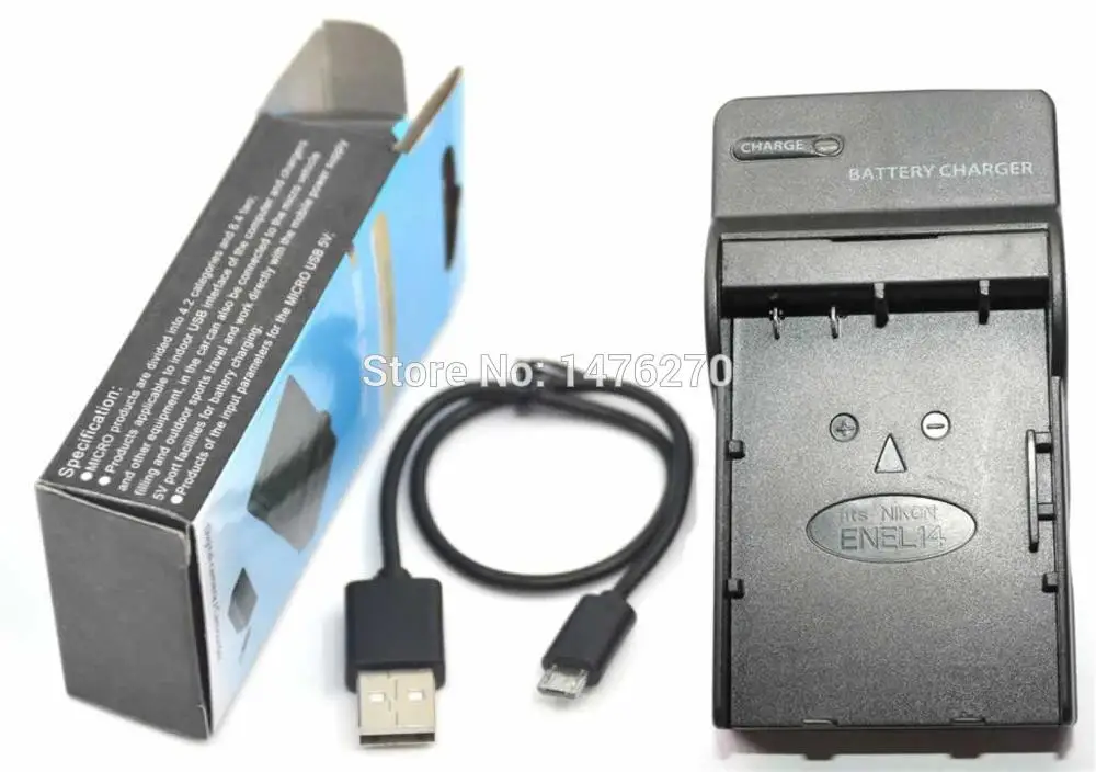 EN-EL14 EN-EL14a ENEL14 EL14 USB Батарея Dual USB зарядное устройство для Nikon Coolpix P7800, P7700, P7100, P7000, D5500, D5300, D5200, D3200, D3300, D5100, D3100