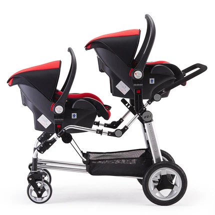 Super Shock Absorberende Tweeling Kinderwagen Pasgeboren Reiswieg  Kinderwagen Praktische Twin Kinderwagen Dubbele Autostoeltjes Vervoer -  AliExpress Mother \u0026 Kids