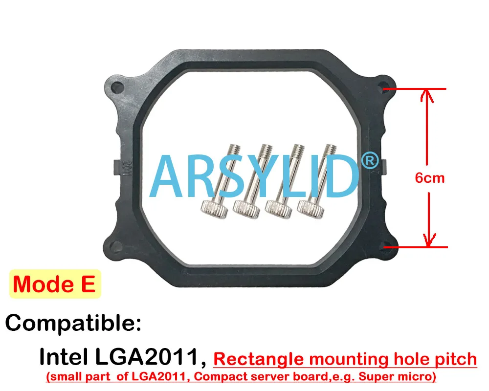 ARSYLID sokcet775 sokcet115x(1151 1150 1155 1156) Монтажный кронштейн и фиксированный винт задней панели - Цвет: mode E