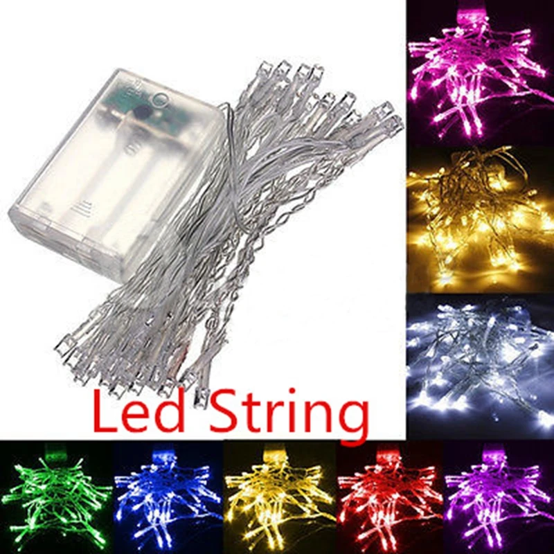 AA Battery Mini 10 LEDs Cool/Warm White Christmas String Fairy Lights new year party wedding