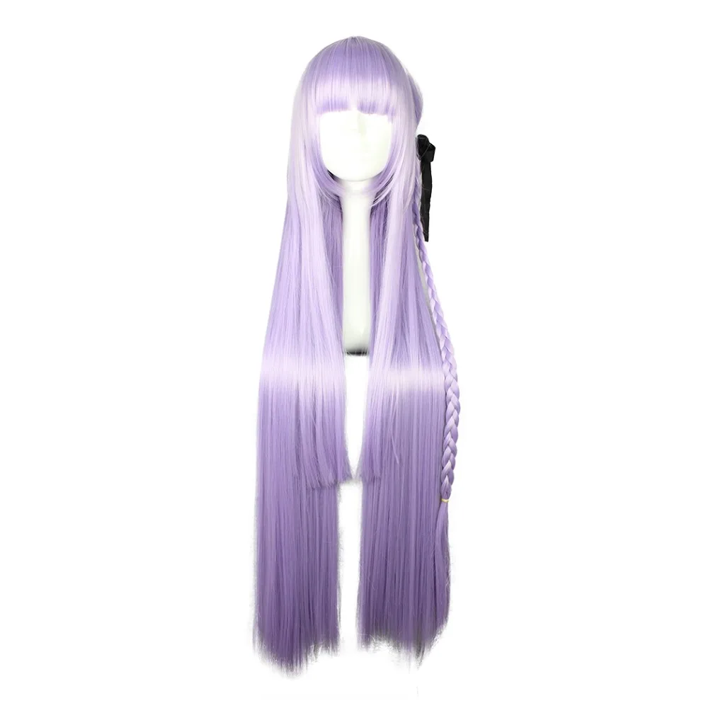 

MCOSER Free shipping 100cm 39.37"Synthetic Cosplay Wig with Braid Light Purple Color 100% High Temperature Fiber Hair WIG-502E