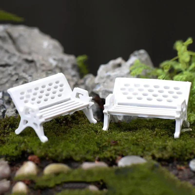 2 Pcs White 1.5cm Micro World Bonsai Garden Small Ornament Landscape Decoration The Park Sits Chair Seat Doll YYYP08 2 Pcs White 1.5cm Micro World Bonsai Garden Small Ornament Landscape Decoration The Park Sits Chair Seat Doll YYYP08