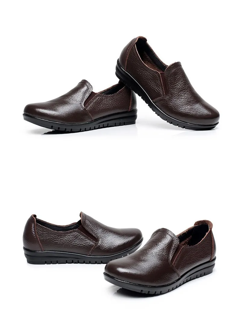 BEYARNE/Женская обувь на плоской подошве из натуральной кожи; новые женские лоферы; удобная Рабочая обувь с мягкой подошвой для мам