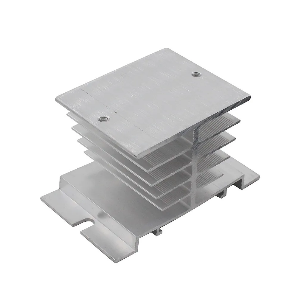 Однофазный твердотельный реле SSR алюминиевый теплоотвод радиатор радиаторы подходит для 10A-25A реле - Габаритные размеры: white