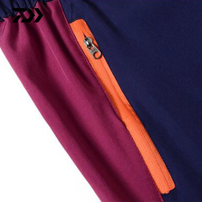 Daiwa летние ультра-тонкие рыболовные штаны для улицы дышащие спортивные быстросохнущие унисекс Лоскутные шелковые походные рыболовные брюки