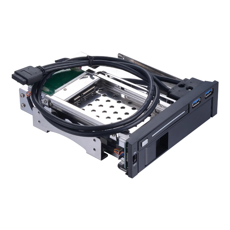 

5.25in Optical Drive Bay Internal 2.5in HDD bay and 3.5in SATA hdd mobile rack With two USB 3.0 Port