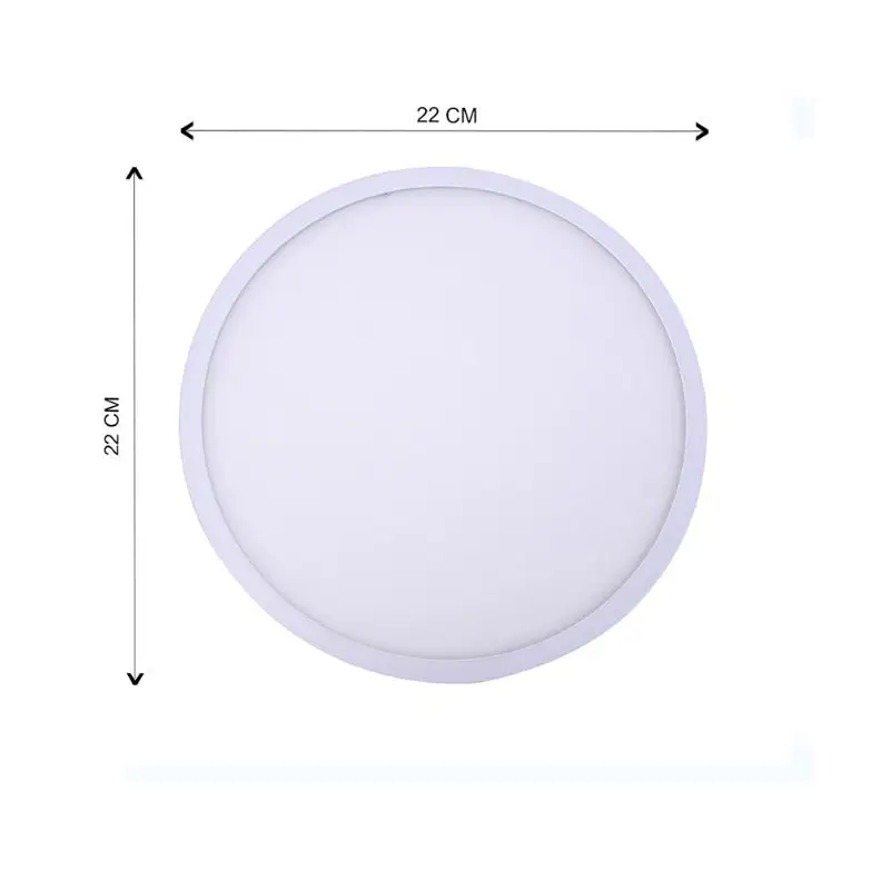 

24W 85-265V Super-thin Round Suspended Downlight Ceiling Recessed LED Panel White Light Lamp white/warm 22x22cm