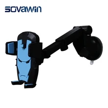 Sovawin Universal Retractabe Iron Man Windshield Automatic Lock Car Mobile Phone Adjustable Holder Stand for 4.0-5.5′ Smartphone