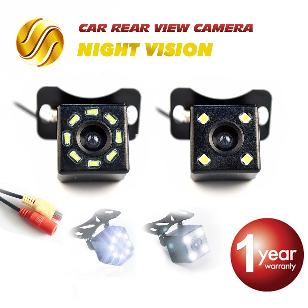 

Viecar Car Rear View 4LED/8LED Camera Waterproof Car Parking Assistance Reversing Back HD CCD Image Sensor Rearview Camera