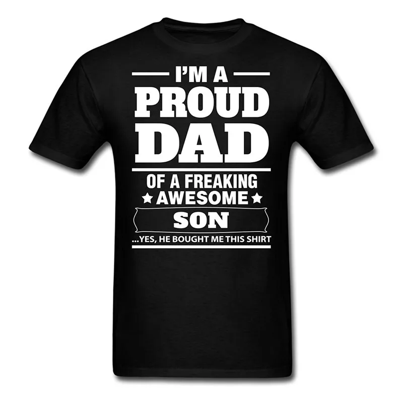 

Cheap Tees Proud Dad Of A Freaking O-Neck Short Sleeve Christmas Mens Shirt