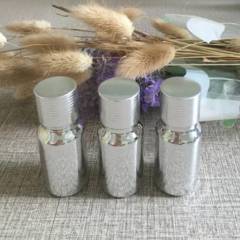 

768pcs 10ml high temperature silver plated refillable empty capsule bottle,glass essential oil bottle, cosmetics subpackage jar