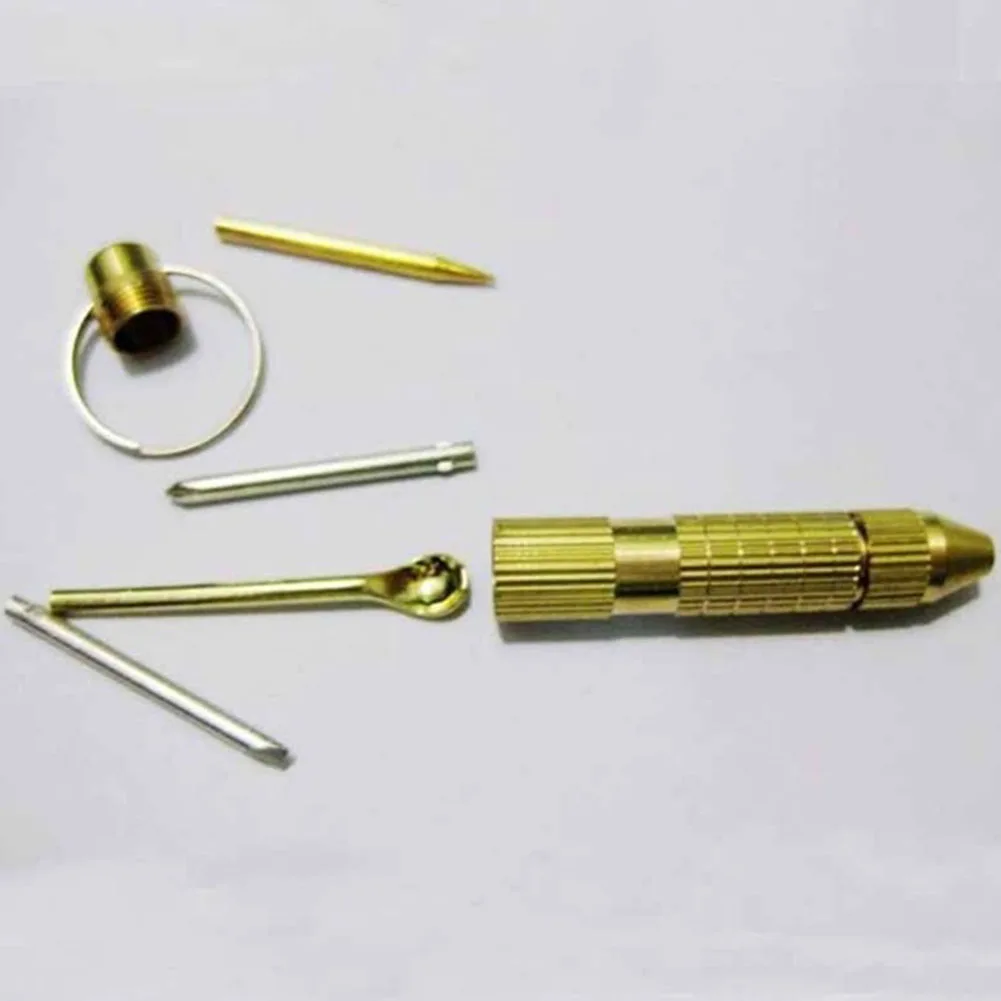Многофункциональный небольшие ручные инструменты Портативный 4-в-1 инструмент Набор для вышивки крестом отвертка зубочистка, ушным пинцетом, булавки с кольцом для ключей