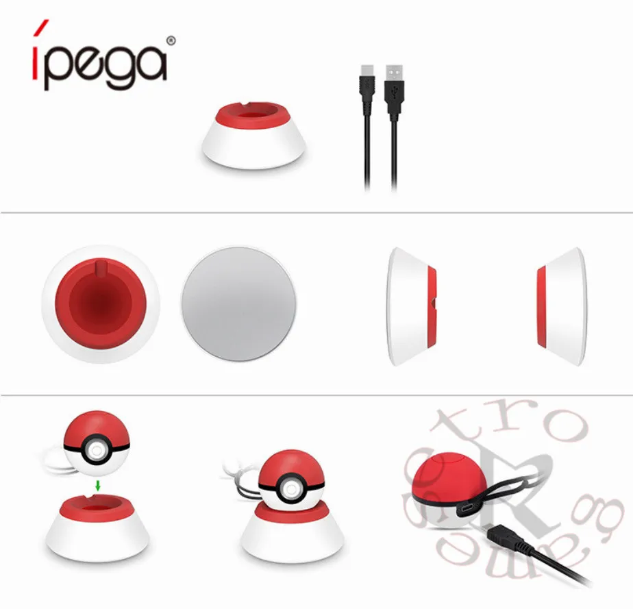 Зарядное устройство Подставка для 2018 Pokeball Plus с тип-c USB зарядный кабель зарядная станция для Nintend Switch Poke Ball Controller