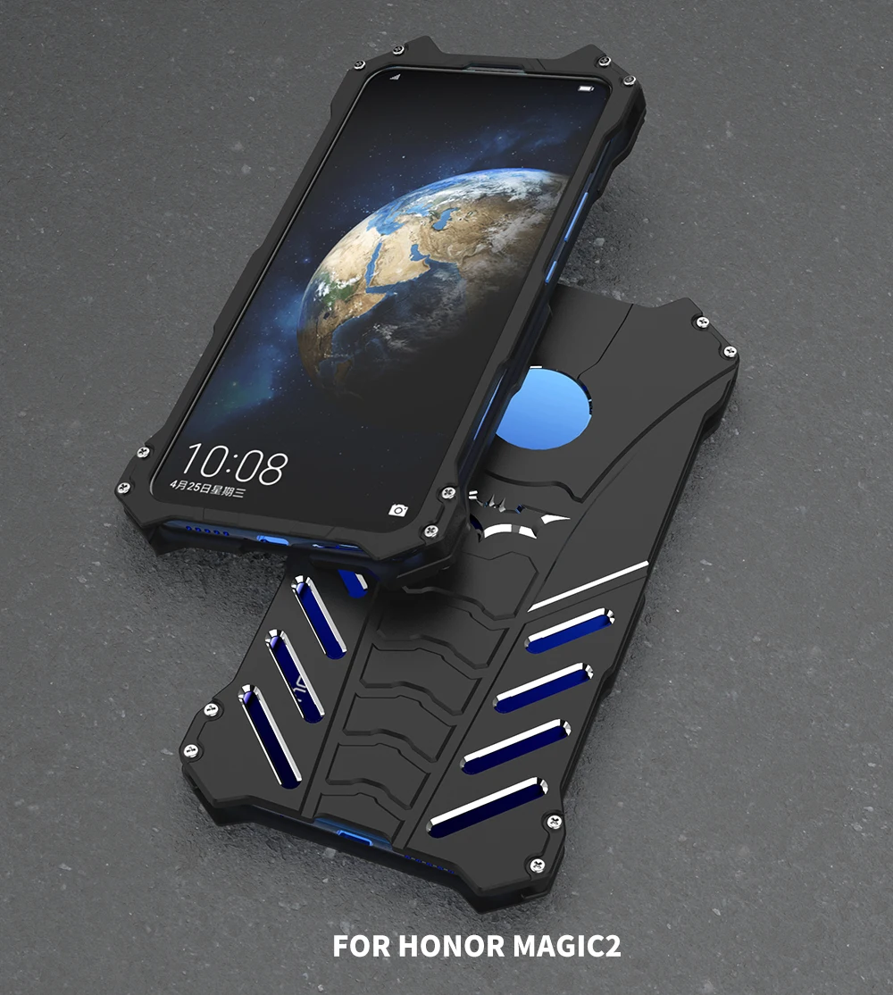 Роскошный ударопрочный чехол с Бэтменом и подставкой для huawei Magic 2, алюминиевый защитный чехол-бампер, металлический чехол-накладка для huawei Magic2