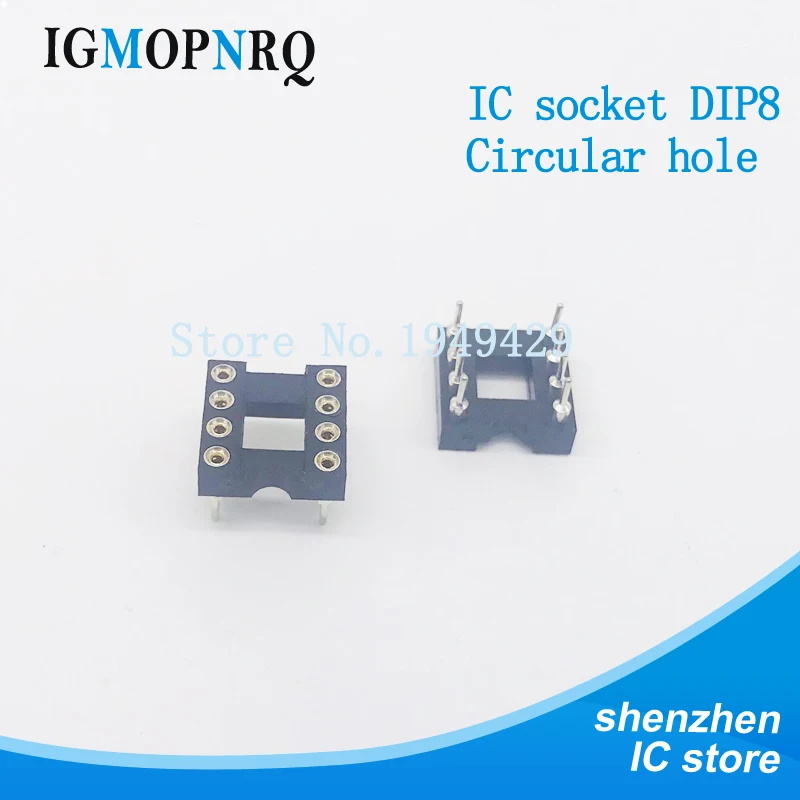 

20pcs Round Hole 8 Pins 2.54MM DIP IC Sockets Adaptor Solder Type 8 PIN IC Connector New original