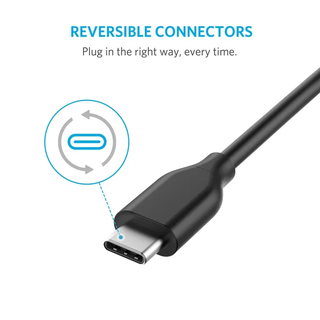 Anker USB C Cable  Powerline USB C to USB 3.0 Cable with 56k Ohm Pull-up Resistor for Samsung iPad Pro Sony LG HTC etc 4