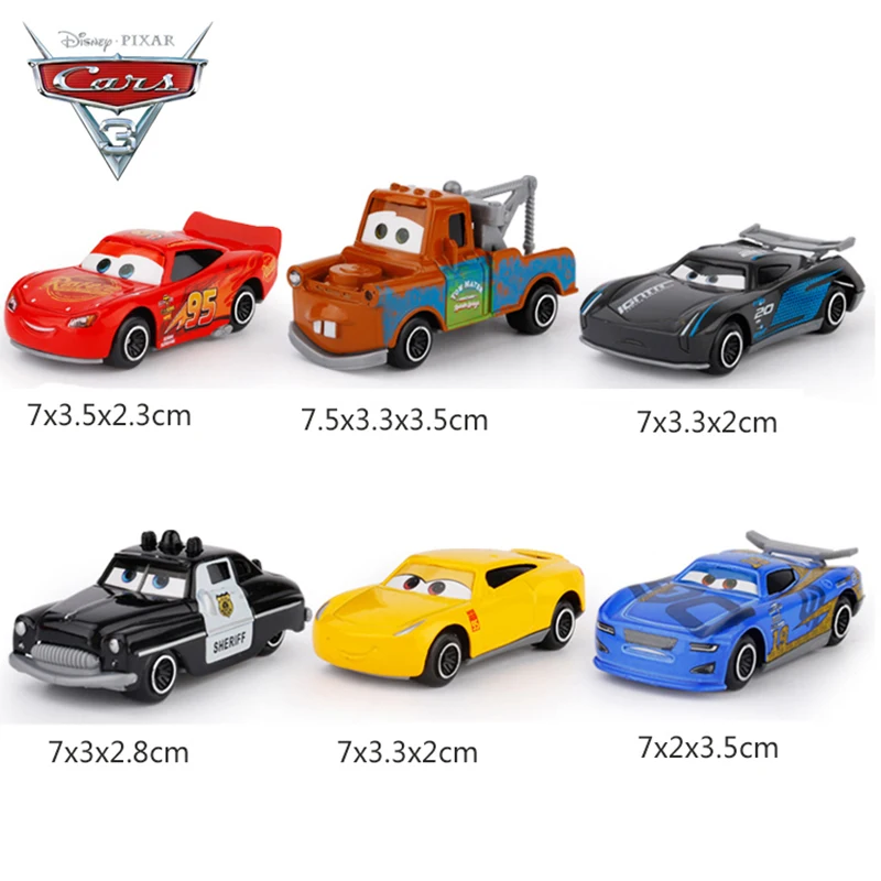 1:64 Disney Pixar Cars 3 Metal Lightning McQueen Black Storm