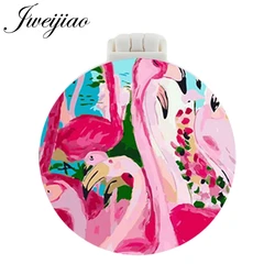 JWEIJIAO Flamingo Oill Painting Pocket Mirror With Massage Comb LOVE birds Folding Compact Portable Makeup Hand Vanity Mirrors JWEIJIAO Flamingo Oill Painting Pocket Mirror With Massage Comb LOVE birds Folding Compact Portable Makeup Hand Vanity Mirrors