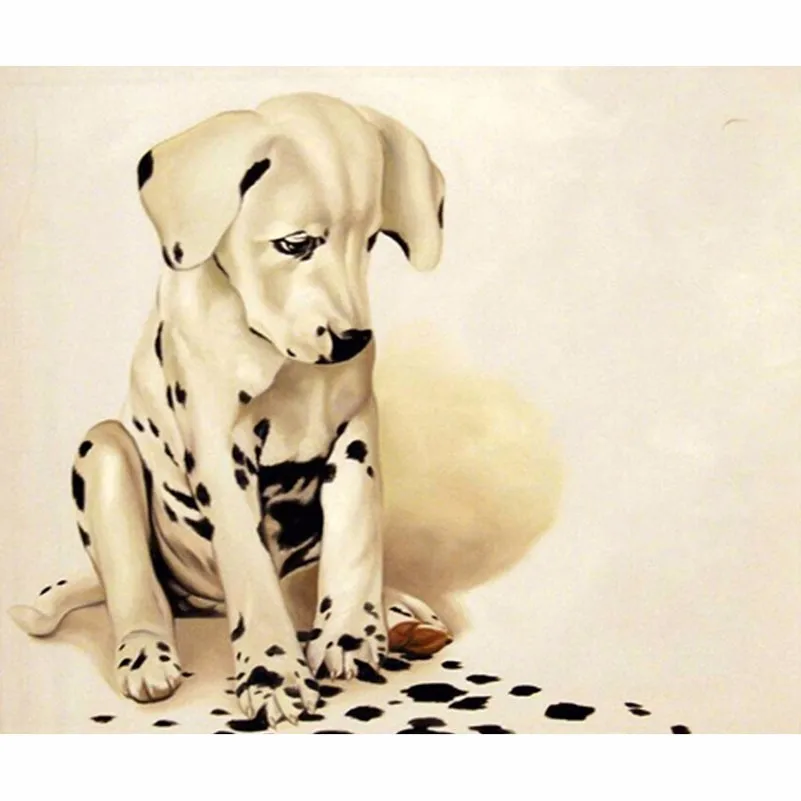 

Silencioso Dálmatas Diy Needlework Bordados Padrões de Cão Pintura Diamante Resina Quadrado Strass Colado Diamante Decoração do
