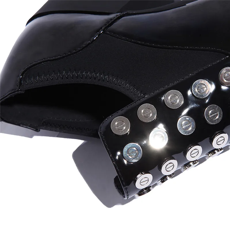 MSFAIR Pointed Toe Square heel Mary Janes Women Pumps Metal Decoration High Heels Zapatos Mujer Women Shoes Pumps Shoes Woman Women's Shoes