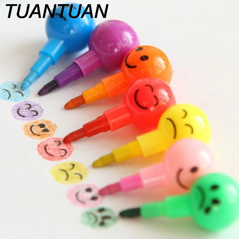 

TUANTUAN 7 Colors Cute Cartoon Standard Pencils Novelty Kawaii Colored Lead Pencil Gifts for Kids School Stationery Supplies