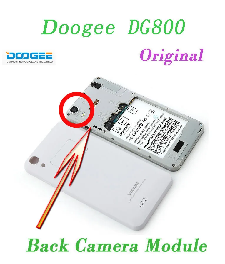 Оригинальная фото задняя камера 13.0MP модуль для Doogee Valencia DG800 MTK6582 четырехъядерный 4," QHD