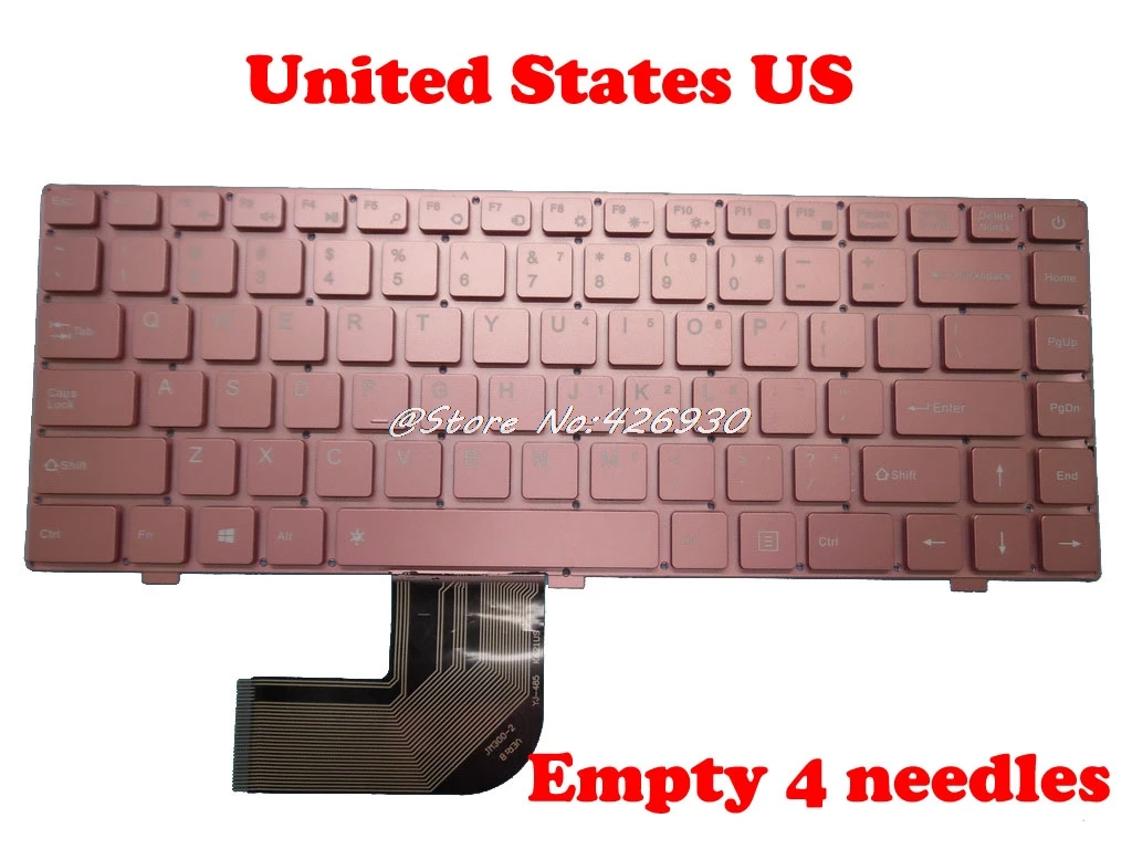 Клавиатура для перемычки для EZbook X4 K621US JM300-2 YJ-485 на английском и русском языках 14 дюймов PRIDE-K2790 343000075 розовый/черный/серебристый
