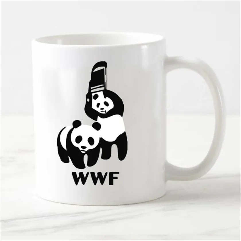 Wwf пользовательские чашки кофе мода panda дома керамическая чашка WWF чайная чашка подарки для детей