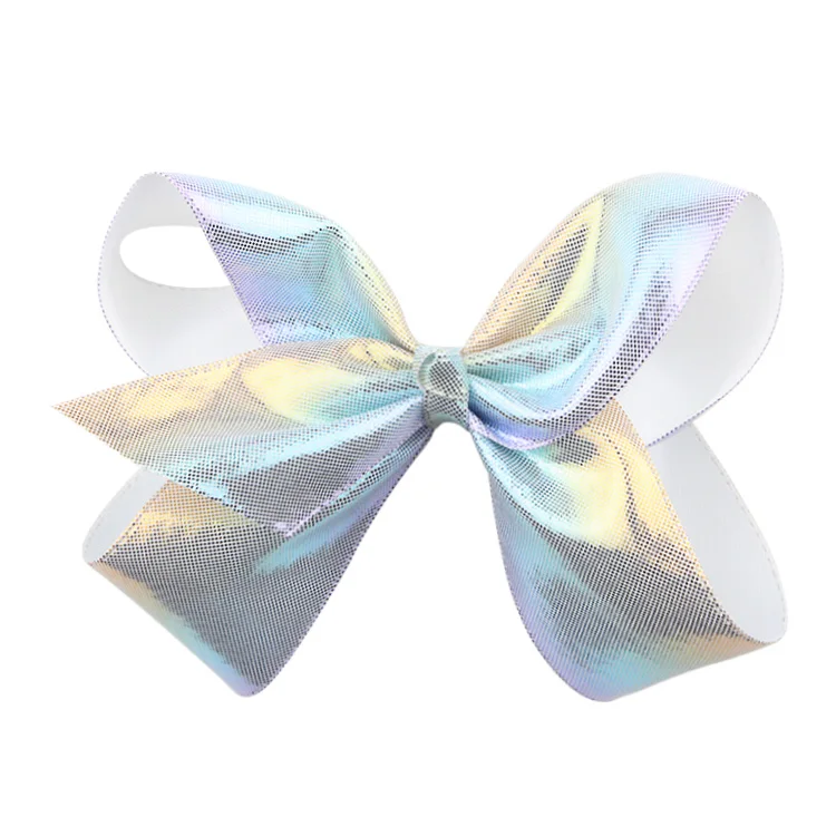 1piece JoJo Clip Mermaid Large Rainbow Glittering Gradient Hair Bows With Clips For Kids Girls Hairpins Handmade Hair Accessory (4)