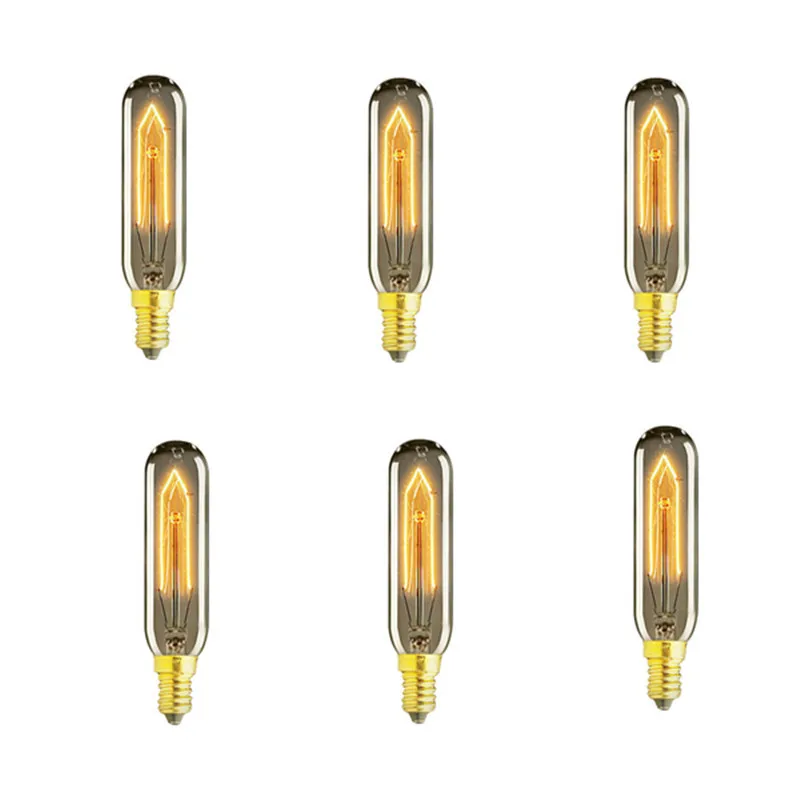 Lâmpada do Vintage 40 w Edison Pode Ser Escurecido Lâmpada Incandescente Industrial Antigo Retro Luz Ac220-240v 6 Pçs T10 E27 E14 2 Cheap Lâmpadas incandescentes