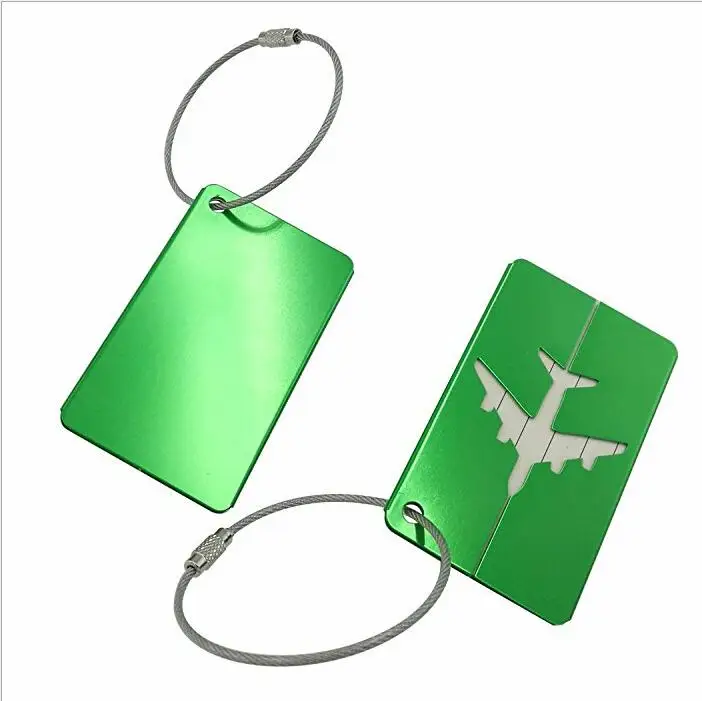 Самолет брелок Высокое качество анти-потеря карты брелок держатель для ключей багажная карта - Цвет: Зеленый