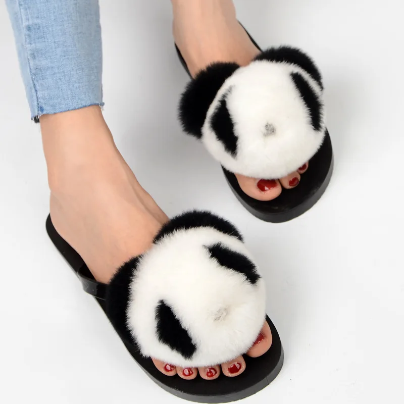 slipper real fur pompom (3)