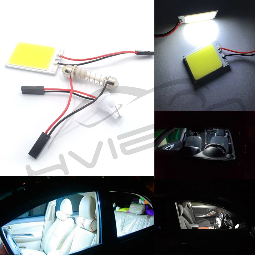 Hviero White Red Blue T10 Cob 24 SMD 36 SMD Car Led Vehicle Panel Lamps Auto Interior Reading Lamp Bulb Light Dome Festoon BA9S DC 12v