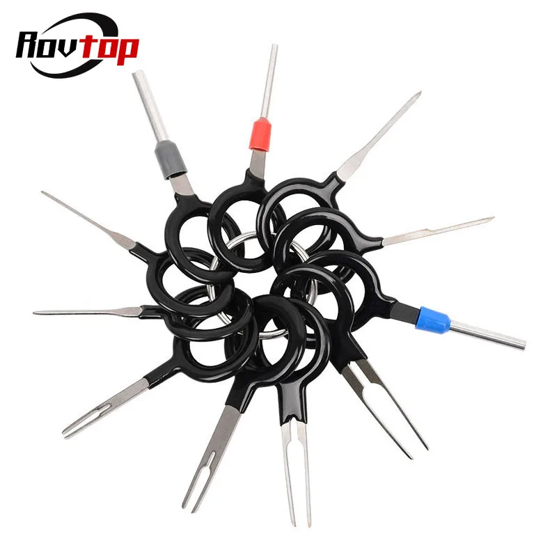 

Rovtop Automobiles Repair Tool Pin Extractor Kit Terminal Removal Tools Car Electrical Wiring Crimp Connector for Car Plug