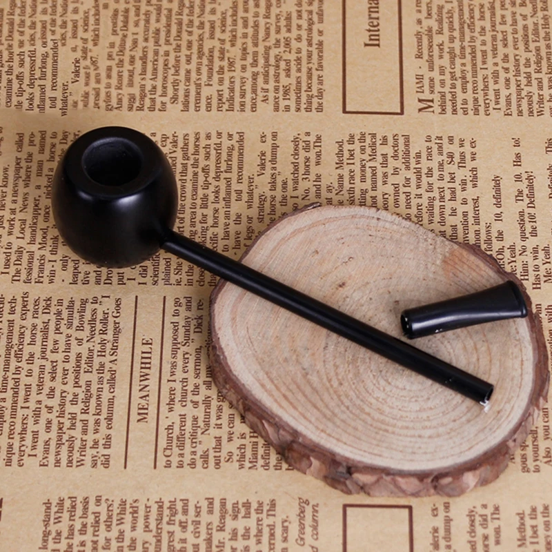 Herb Smoking Pipe Tobacco Pipe Smoking Pipe Ebony Pipe Wood Pipes Smoking Portable Smoking Pipe Herb Tobacco Gifts Narguile Grinder Smoke Mouthpiece
