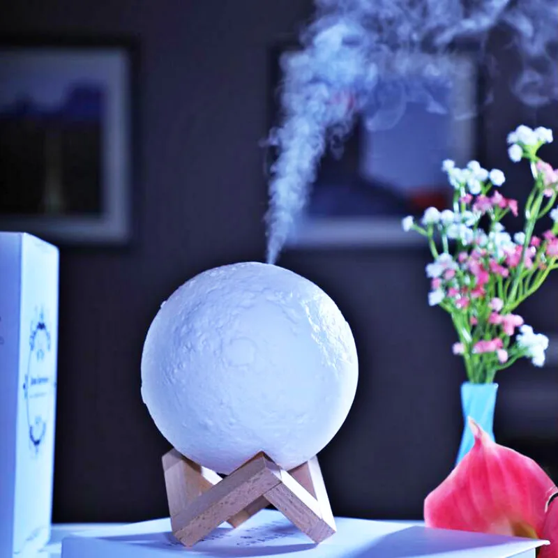 Moon Lamp 880 мл увлажнитель воздуха Эфирное масло аромадиффузор с перезаряжаемым