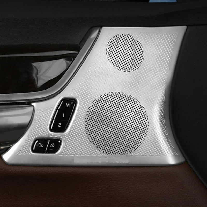 Для Volvo S90- Автомобильный Дверной звук звукового динамика отделка металлического покрытия Декоративные наклейки аксессуары для стайлинга автомобиля 8 шт