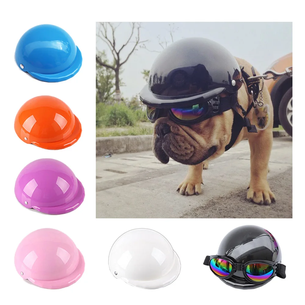 Summer Dog Hat Motorcycle Helmet Pet Cap For Small Medium Dogs