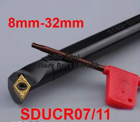1 шт. 8 мм 10 12 14 16 20 25 32 SDUCR07 SDUCR11 SDUCL07 SDUCL11 правая/левая рука токарный станок с ЧПУ