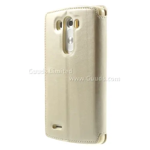 Roar Korea Noble Quick Circle Leather Flip Cover for LG G3 D850 D855 LS990 - Champagne