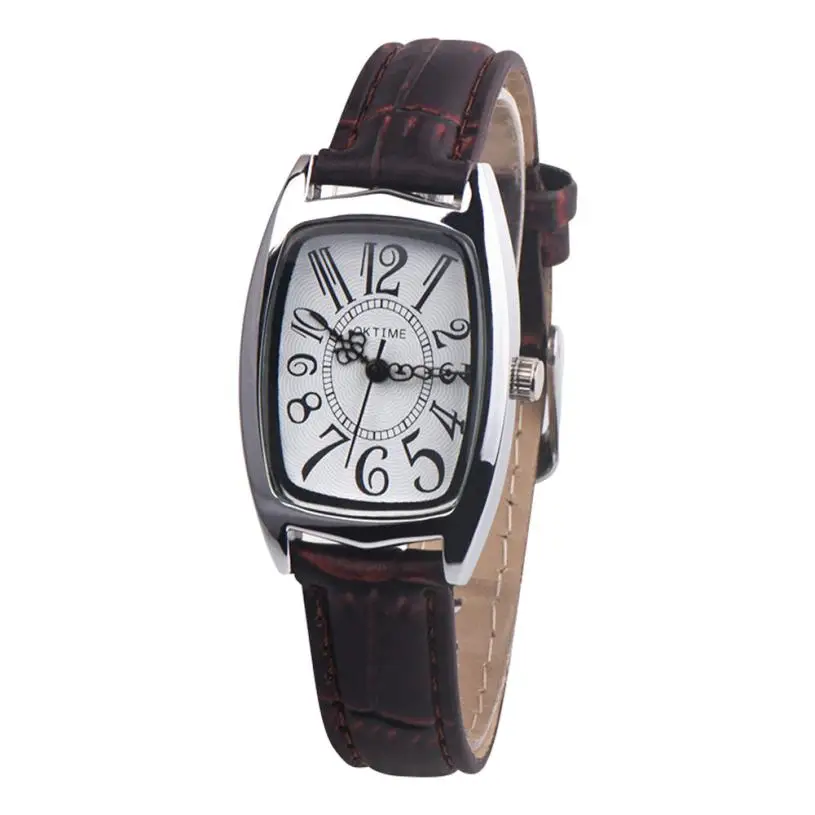 Горячая Распродажа модные шикарные женские аналоговые кварцевые часы с кожаным ремешком винтажные женские наручные часы relogio nibosi - Цвет: brown