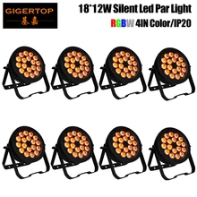 TIPTOP 8 XLOT 4 цвета Изменение светодиодный DMX настенная шайба эффект света 18x12 Вт RGBW Звук Активированный 5 каналов освещение для сцены