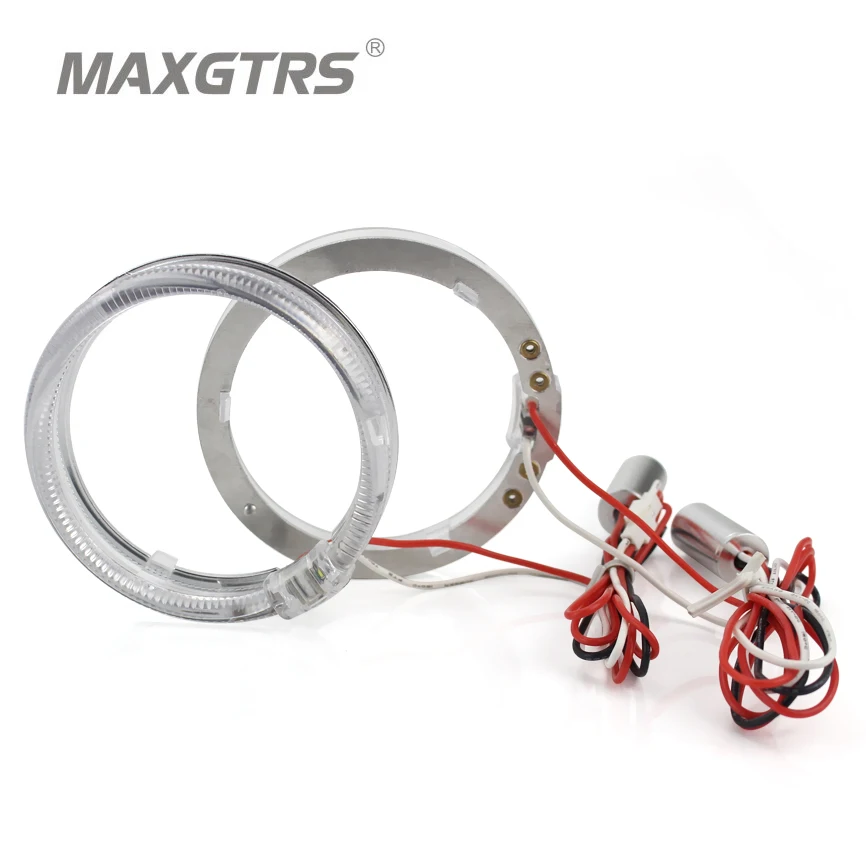 

2x 2.5/3.0 inch Auto Guide Led Angel Eyes Light Halo Rings DRL 80/95mm Car Headlights Motorcycle Xenon Projector With Lampshades