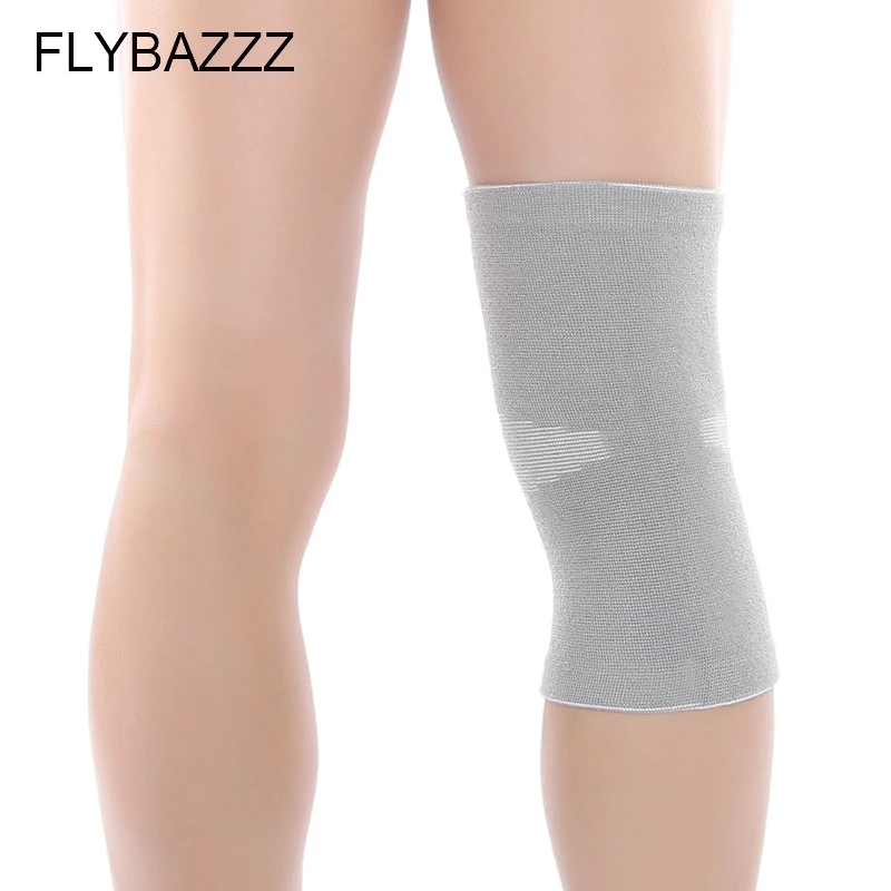 FLYBAZZZ Knitting Elastic Knee Support Compression Sports Gym Equipment Basketball Knee Pads Knee Brace Protector free shipping (5)