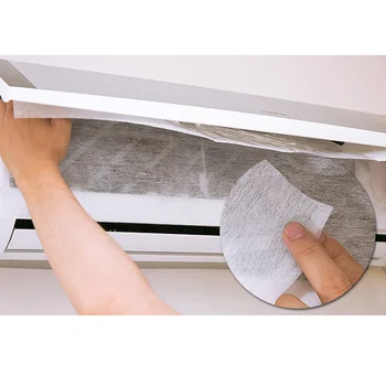 

2PC Air Conditioning Wind Outlet Dustproof Protection Cover DIY Self-Adhesion Air Purifying Filter Paper Purifier Filter Screen