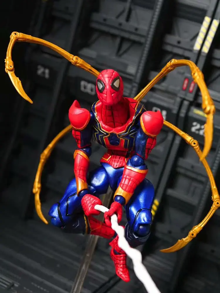 Аниме 17 см X men Amazing yamaguchi revoltech Железный Человек паук ПВХ фигурка модель игрушки