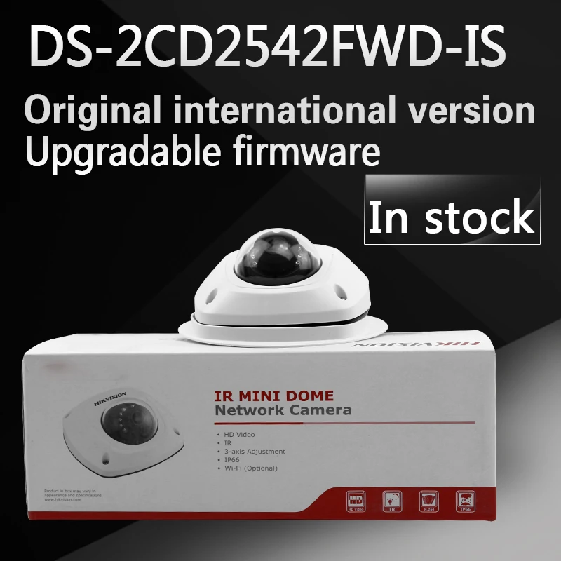 in stock free shipping english version DS-2CD2542FWD-IS Audio 4MP WDR Mini Dome Network Camera camera : image in stock free shipping english version DS-2CD2542FWD-IS Audio 4MP WDR Mini Dome Network Camera camera